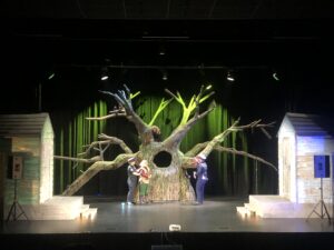 Trzecioklasiści na spektaklu teatralnym ,,Drzewo życzeń”
